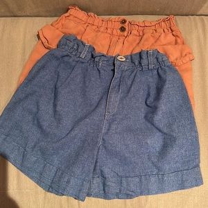 Zara Girl’s 2️⃣ PAPERBAG SHORTS bundle 🩳 (13-14 Youth)